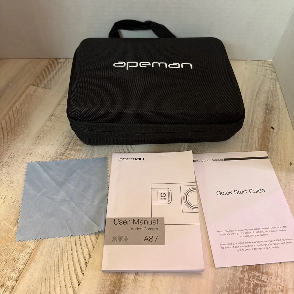 Apeman A87 Action Camera, 4K, 40m Waterproof, Wi-fi Control.‎ New